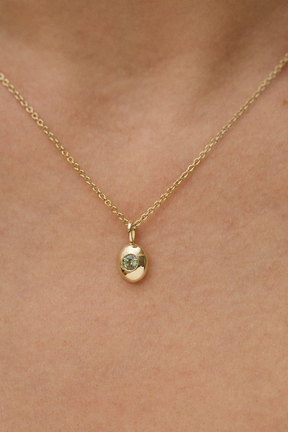 sanity:Round Seafoam Sapphire One of a Kind