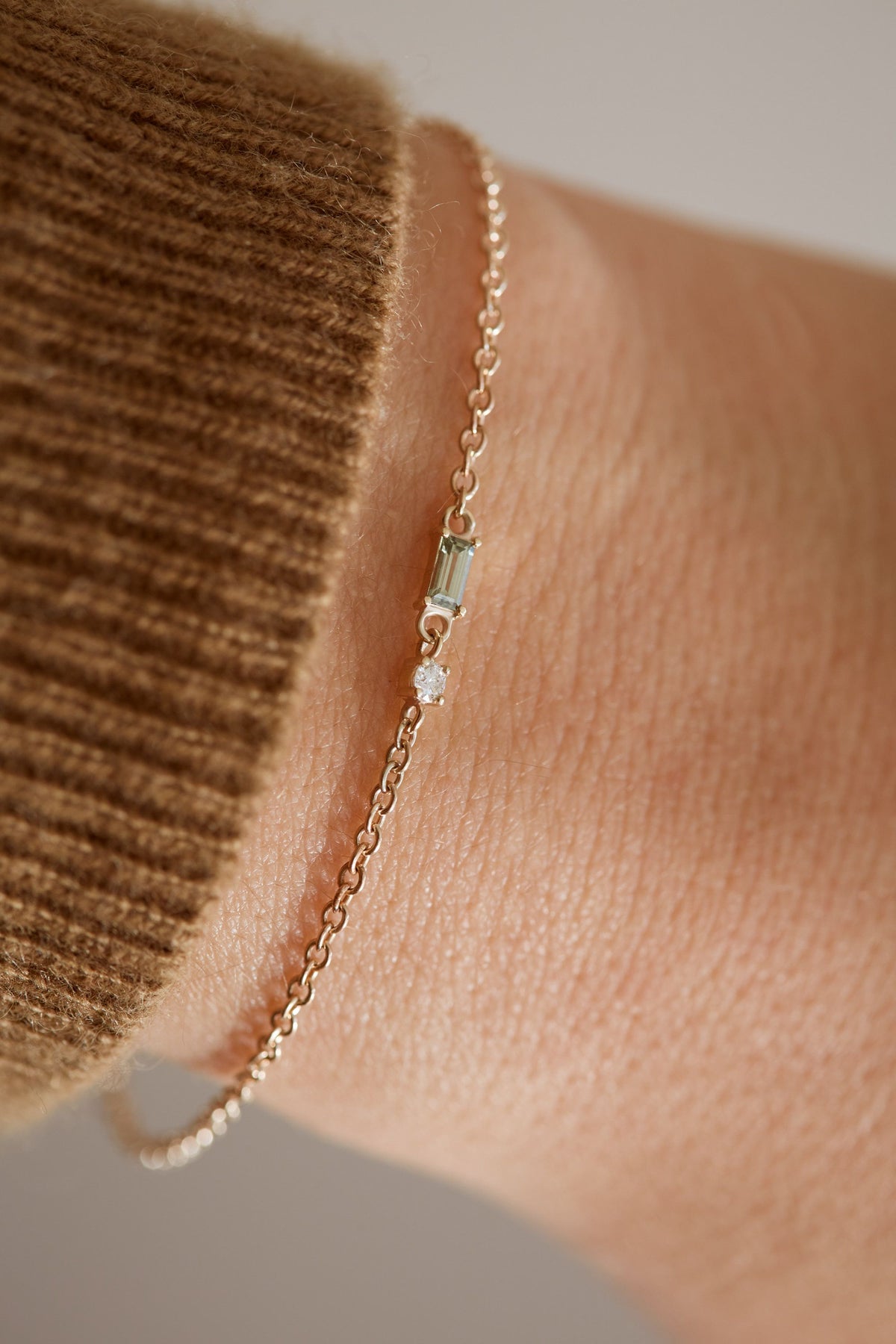 sanity:Round and Baguette Bracelet