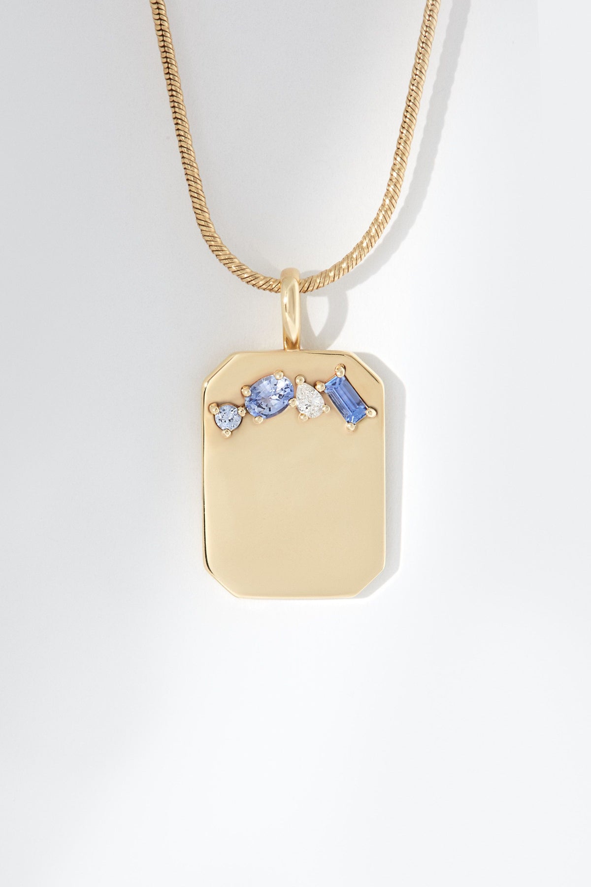 sanity:Sapphire Maxi Dog Tag