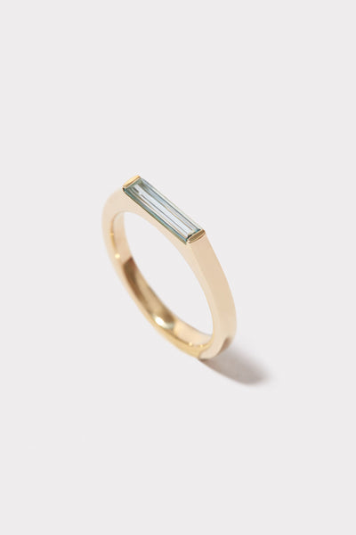 Aquamarine Baguette Ring