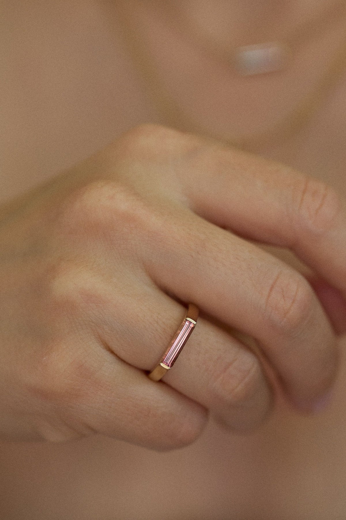 sanity:Tourmaline Baguette Ring
