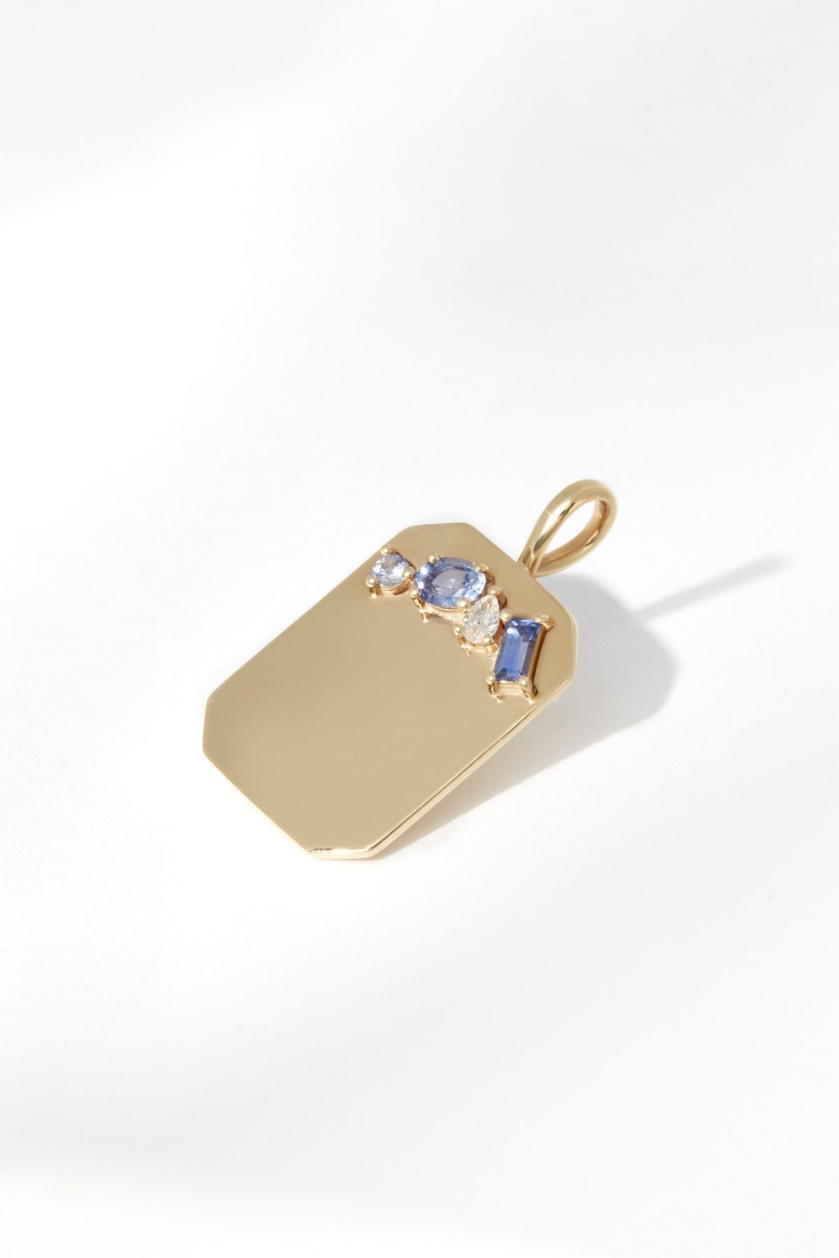 sanity:Sapphire Maxi Dog Tag