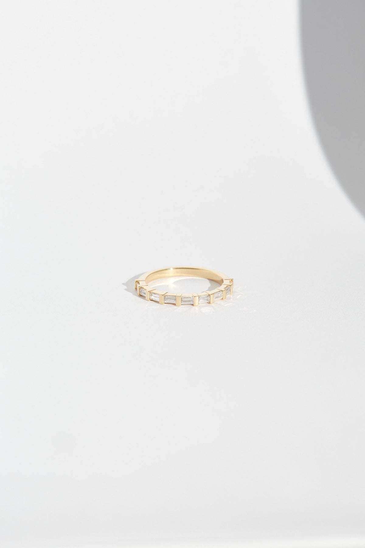 sanity:Baguette Bar Set Half Eternity Ring