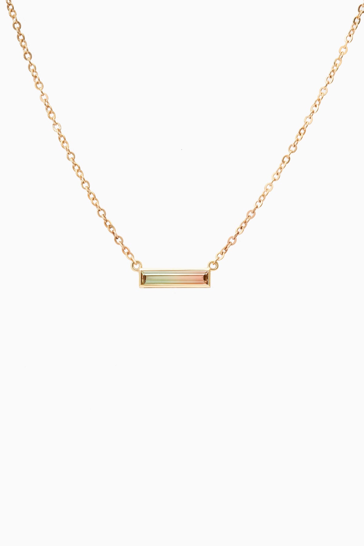 sanity:Baguette Tourmaline Necklace