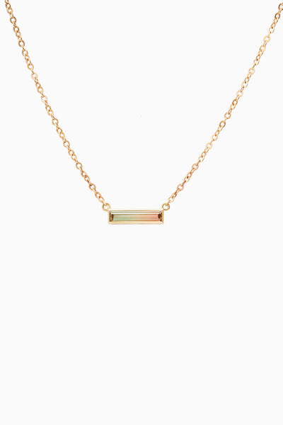 Baguette Tourmaline Necklace