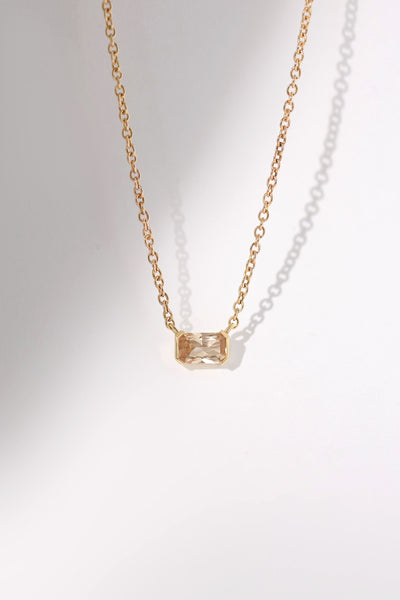 Half Bezel Sapphire Pendant